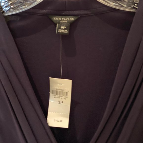 🎉 HP 🎉 NWT❣️Ann Taylor Petite Pleated Wrap Dress - Picture 3 of 6